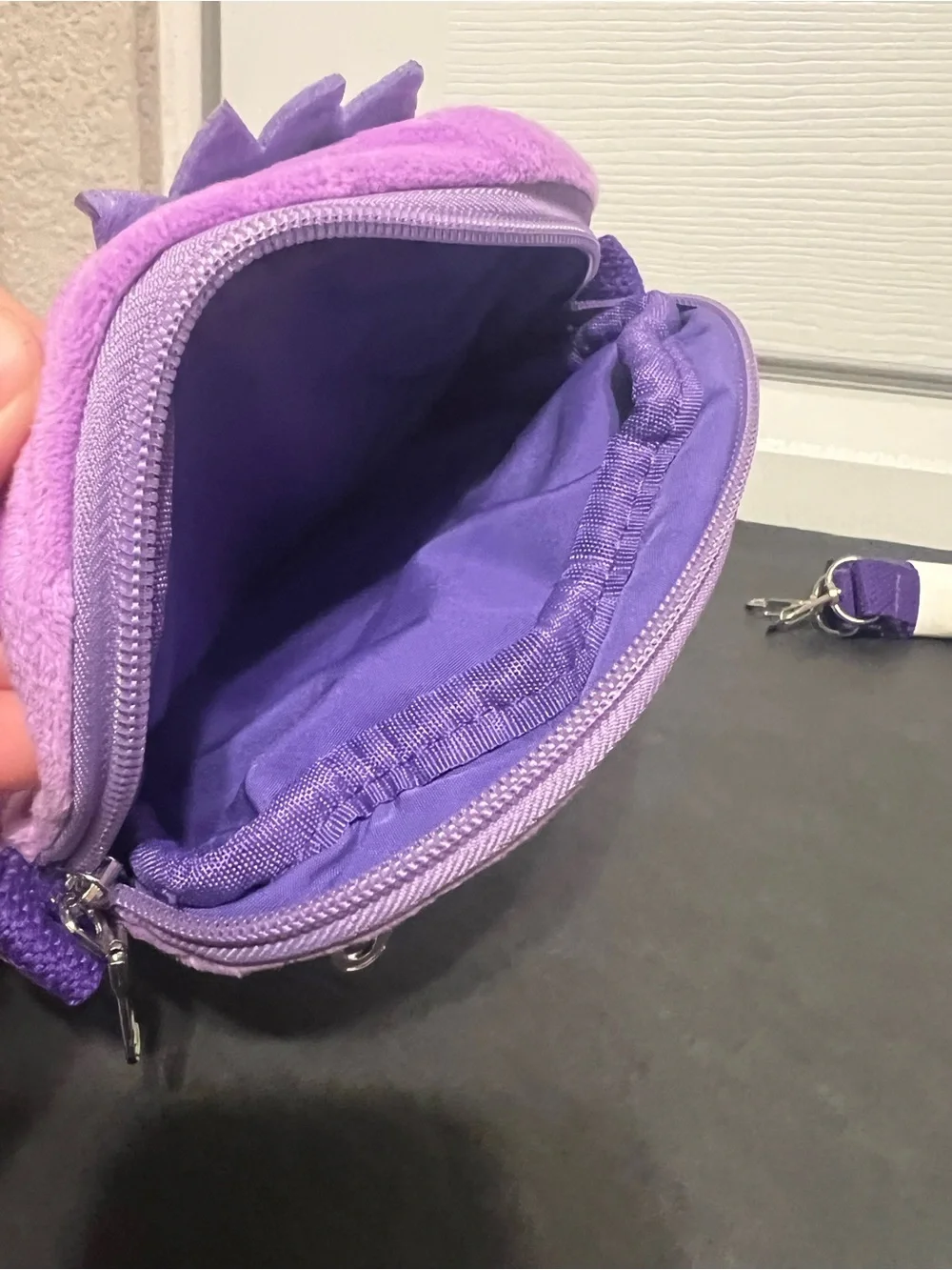 Pokemon Gengar Purple Plush Character Crossbody Bag